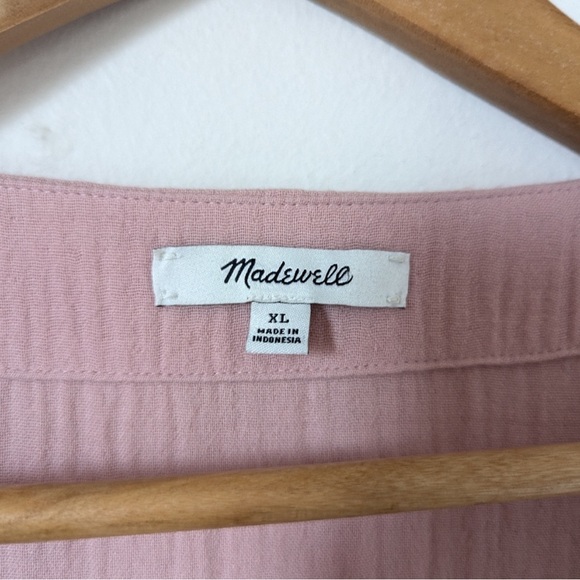Madewell Lightspun Blush Pink Button Dress - Picture 5 of 6